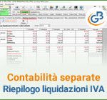 Contabilità separate: nuovo prospetto Riepilogo liquidazioni IVA