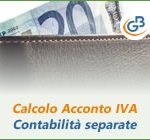 Calcolo Acconto Iva 2019 nelle contabilità separate