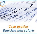 Caso pratico: Esercizio non solare (istruzioni per l’uso)