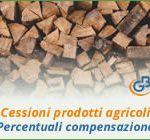 Cessioni prodotti agricoli: nuove percentuali di compensazione 2019