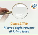 Contabilità: ricerca registrazione di Prima Nota