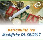 Detraibilità Iva - Modifiche DL 50/2017