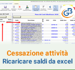 Cessazione attività - Ricaricare i saldi da Excel: Caso pratico