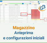 Magazzino: anteprima e configurazioni iniziali