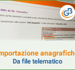 Importazione anagrafiche da file telematico